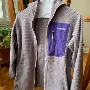 Patagonia reversible full zip hooded fleece